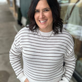 Ivory Brown Ely Sweater