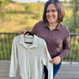 Beige Lilah Shirt Tops - Button Ups THREAD & SUPPLY