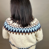 Oatmeal/Navy Odessa Fair Isle Sweater Top - Sweater FLAG AND ANTHEM