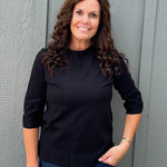 Black Knit Top Top - Sweater DOE & RAE