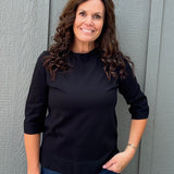 Black Knit Top Top - Sweater DOE & RAE