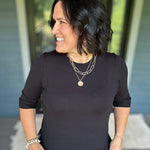 Black Knit Top Top - Sweater DOE & RAE