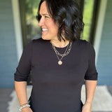 Black Knit Top Top - Sweater DOE & RAE
