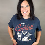 Navy Farm to Cocktail Tee