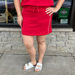 Red Skort Bottom- Skirt RAE MODE