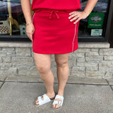 Red Skort Bottom- Skirt RAE MODE