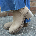 Pryor Taupe Suede Chelsea Boot- MIA Shoes- Boots & Booties MIA