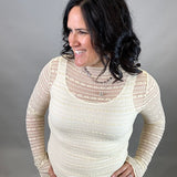 Butter Yellow Sheer Lace Top Tops- Blouses EE:SOME