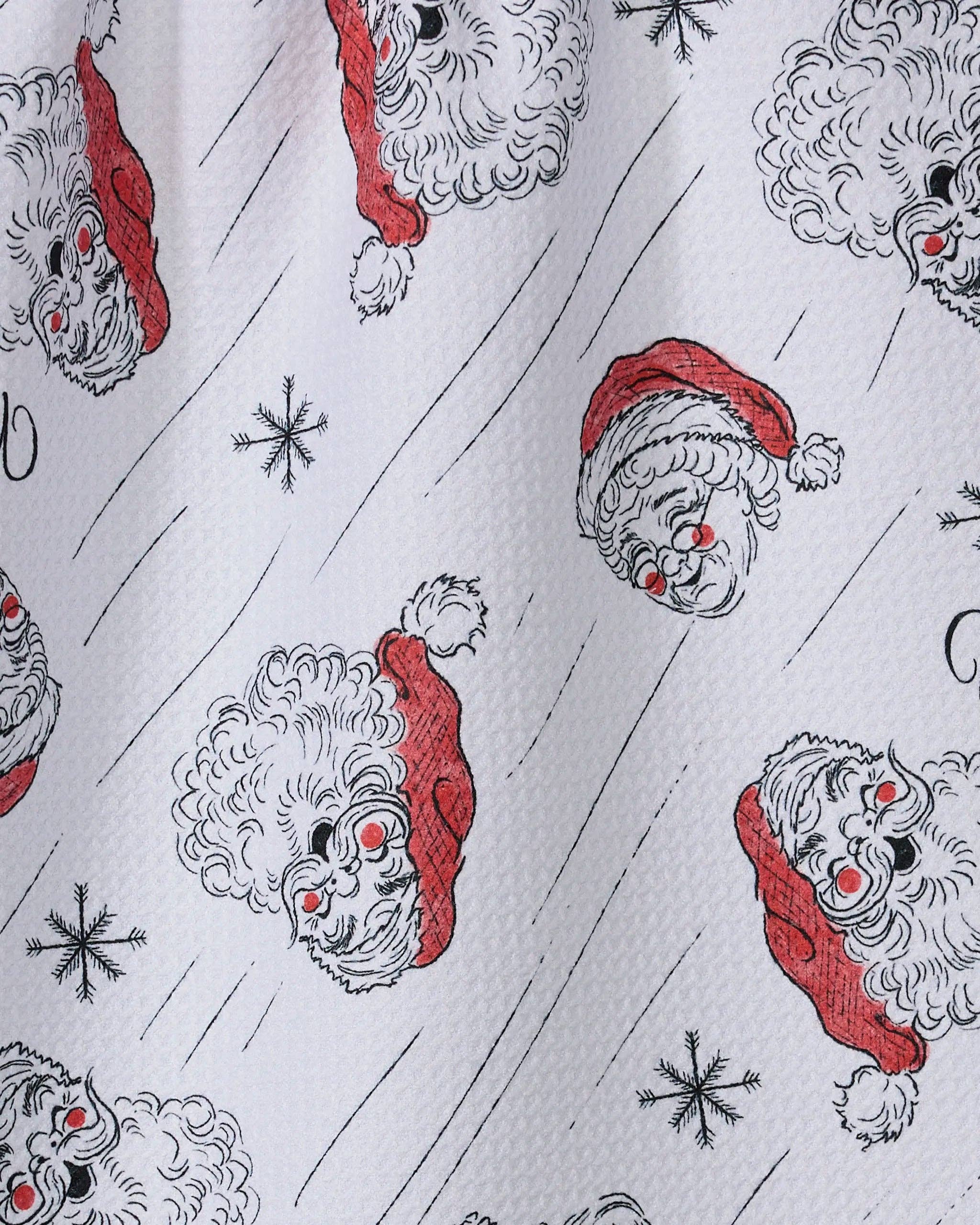 Claus Family Christmas Tea Towel Geometry