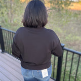 Black Quarter Zip Pullover Tops- Sweaters RAE MODE