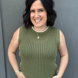 Herb Scalloped Contrast Sweater Top - Sweater EE:SOME