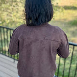 Sadina Faux Sueded Button Up Shacket