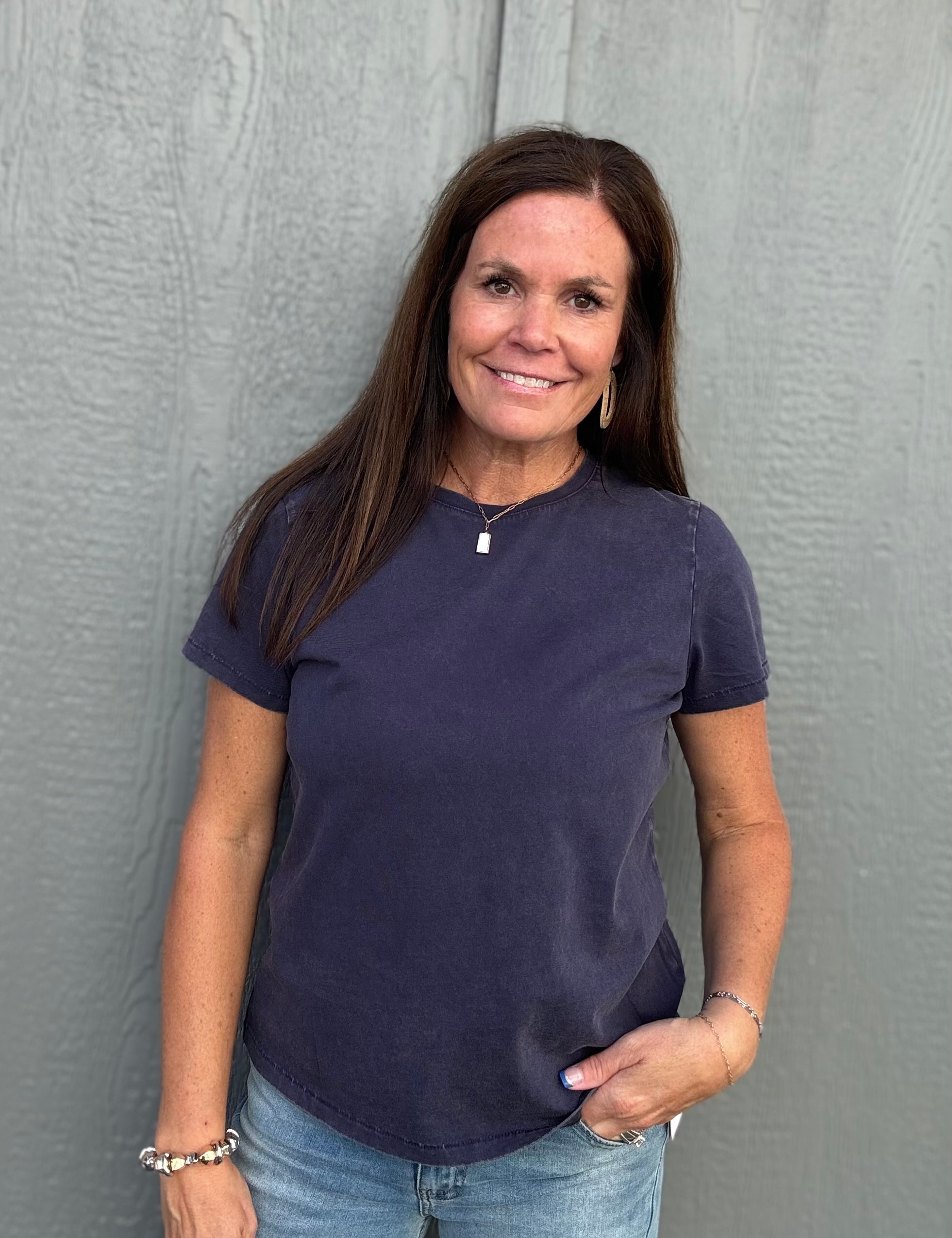 Navy Asher Tee Tops- Tees THREAD & SUPPLY