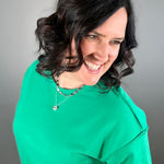 Green Seam Detail Top Top- Sweatshirt JODIFL