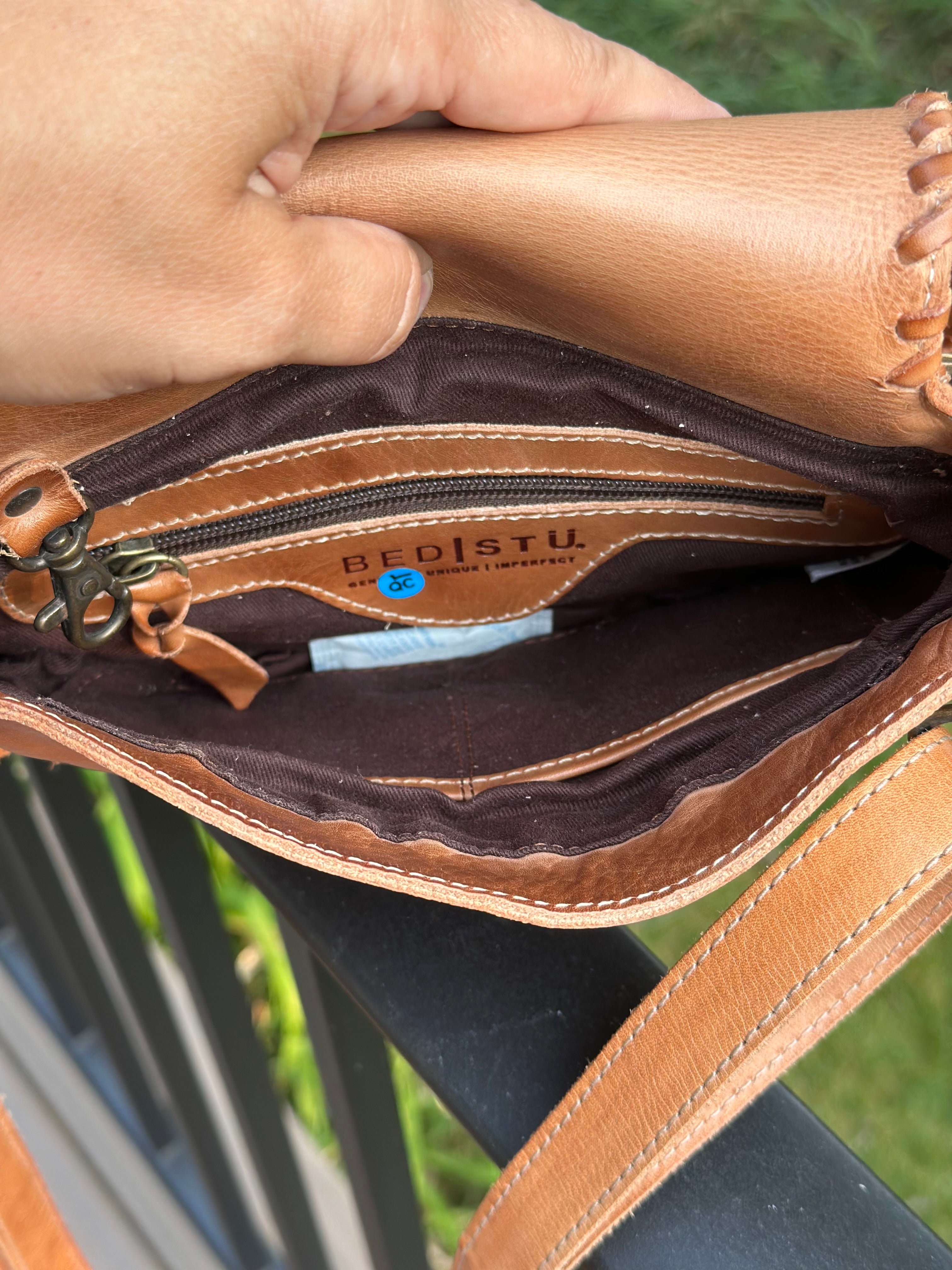 Half Moon Tan Rustic (Bed Stu) Bags- Purses BED STU