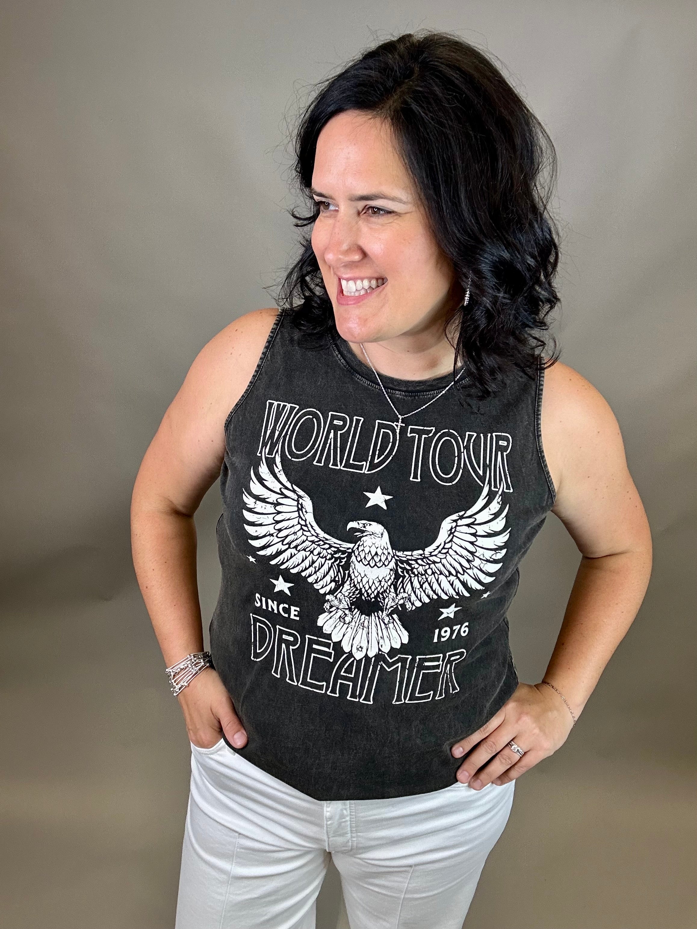 World Tour Dreamer Tank Tops- Tanks HRT and LUV