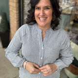 Ivory Blue Maia Shirt