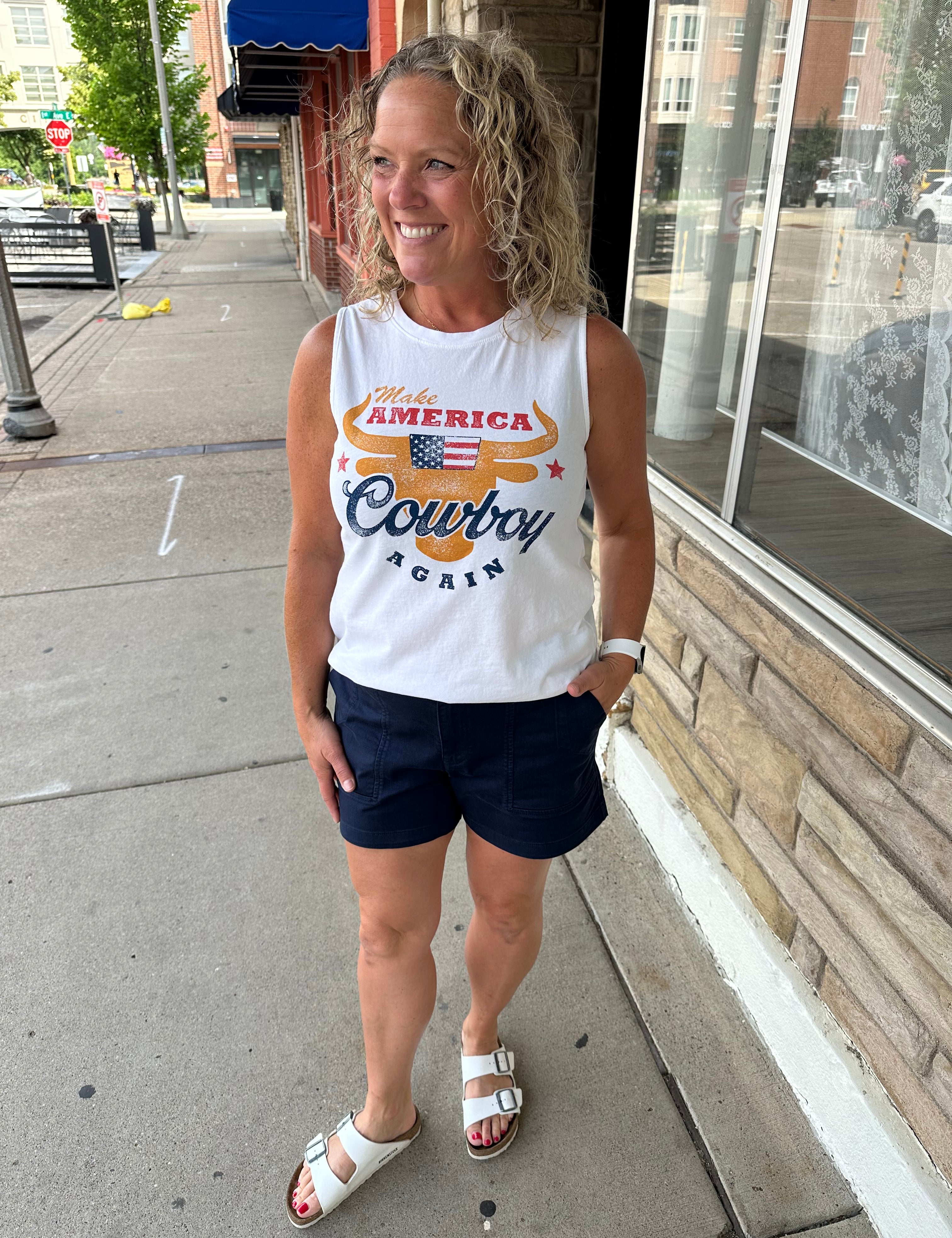Make America Cowboy Again Tank Tops- Tees HRTandLUV
