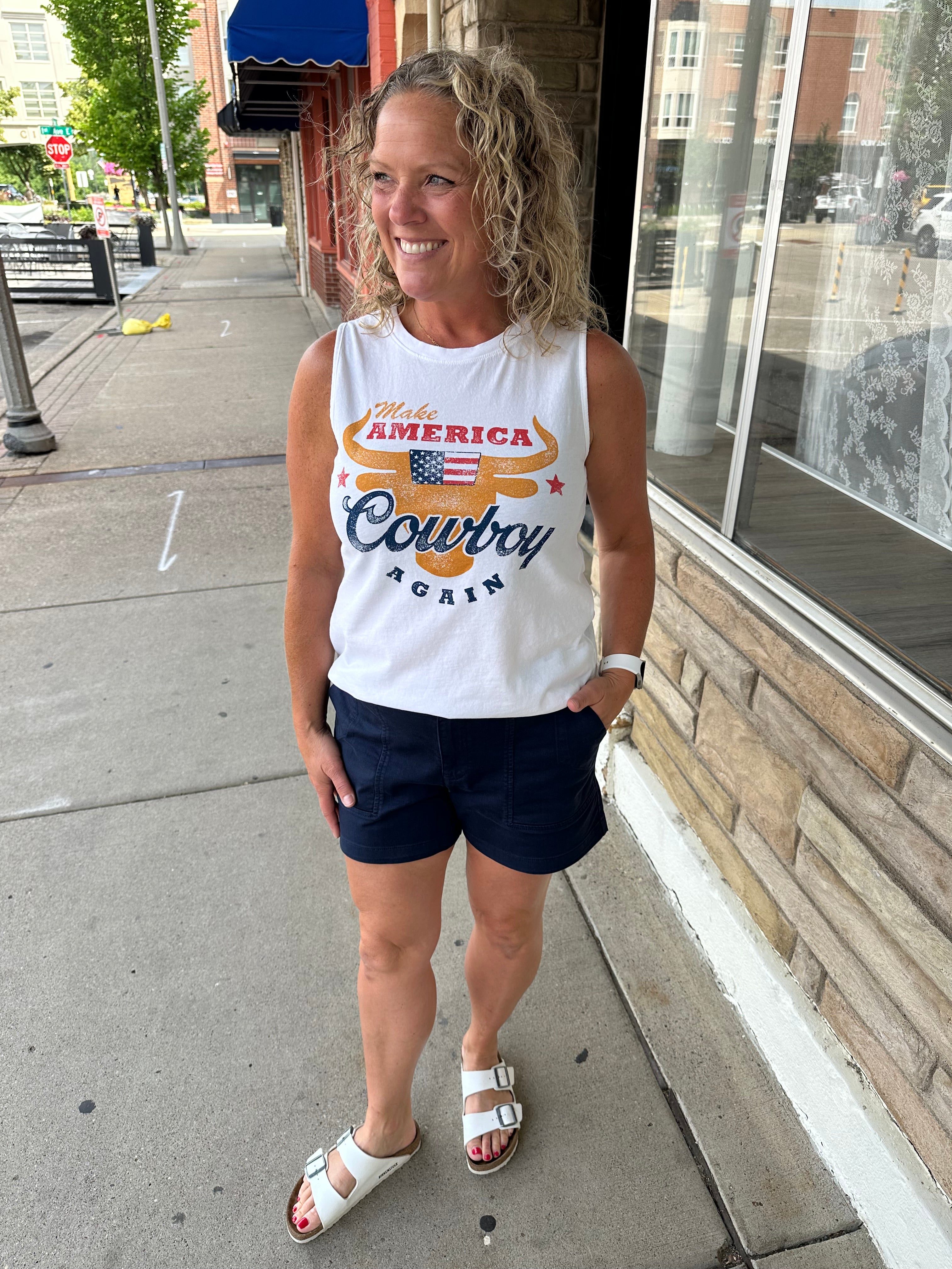 Make America Cowboy Again Tank Tops- Tees HRTandLUV