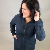 Navy French Terry Mini Dress
