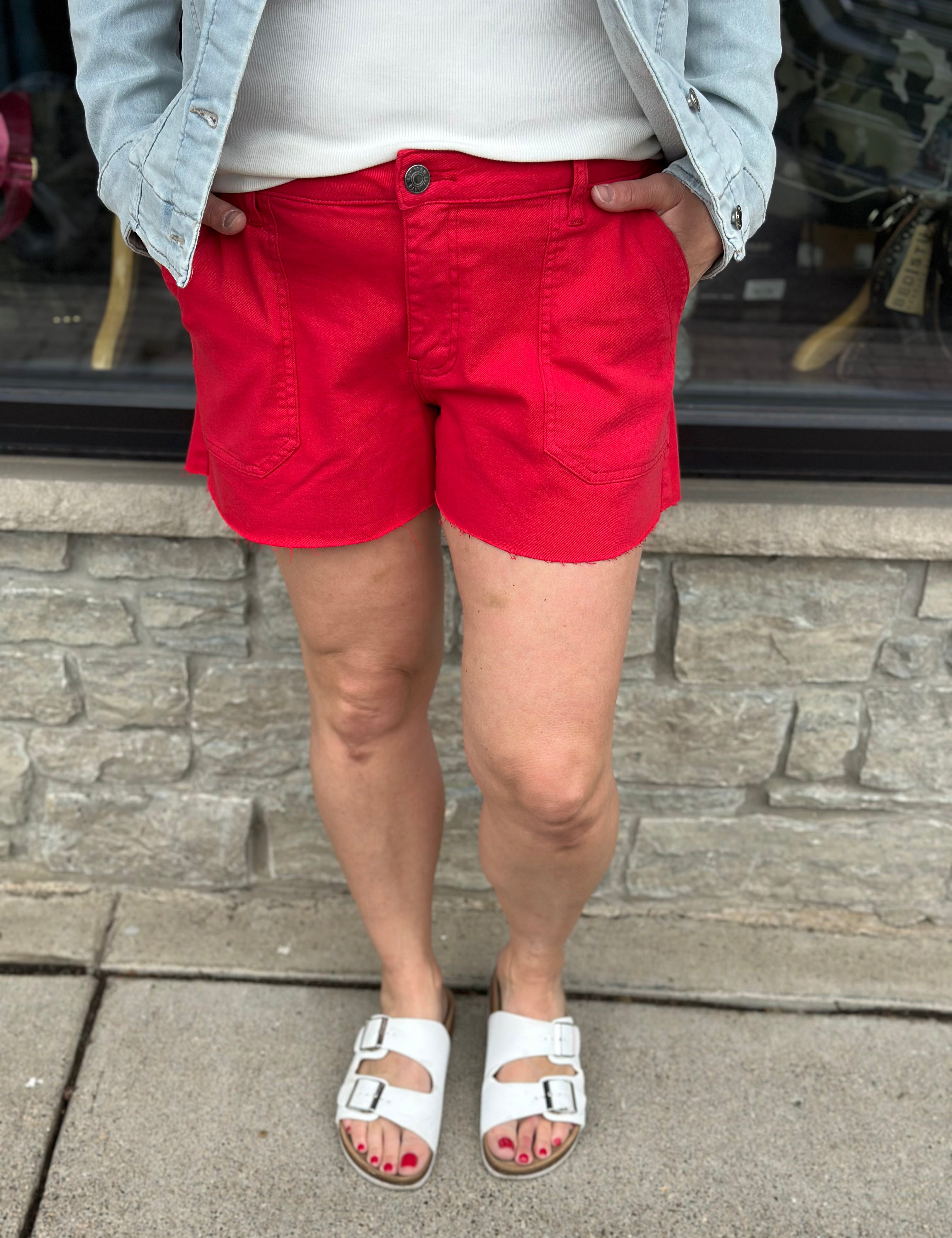 Jane High Rise Tomato Short Bottoms - Shorts KUT FROM THE KLOTH