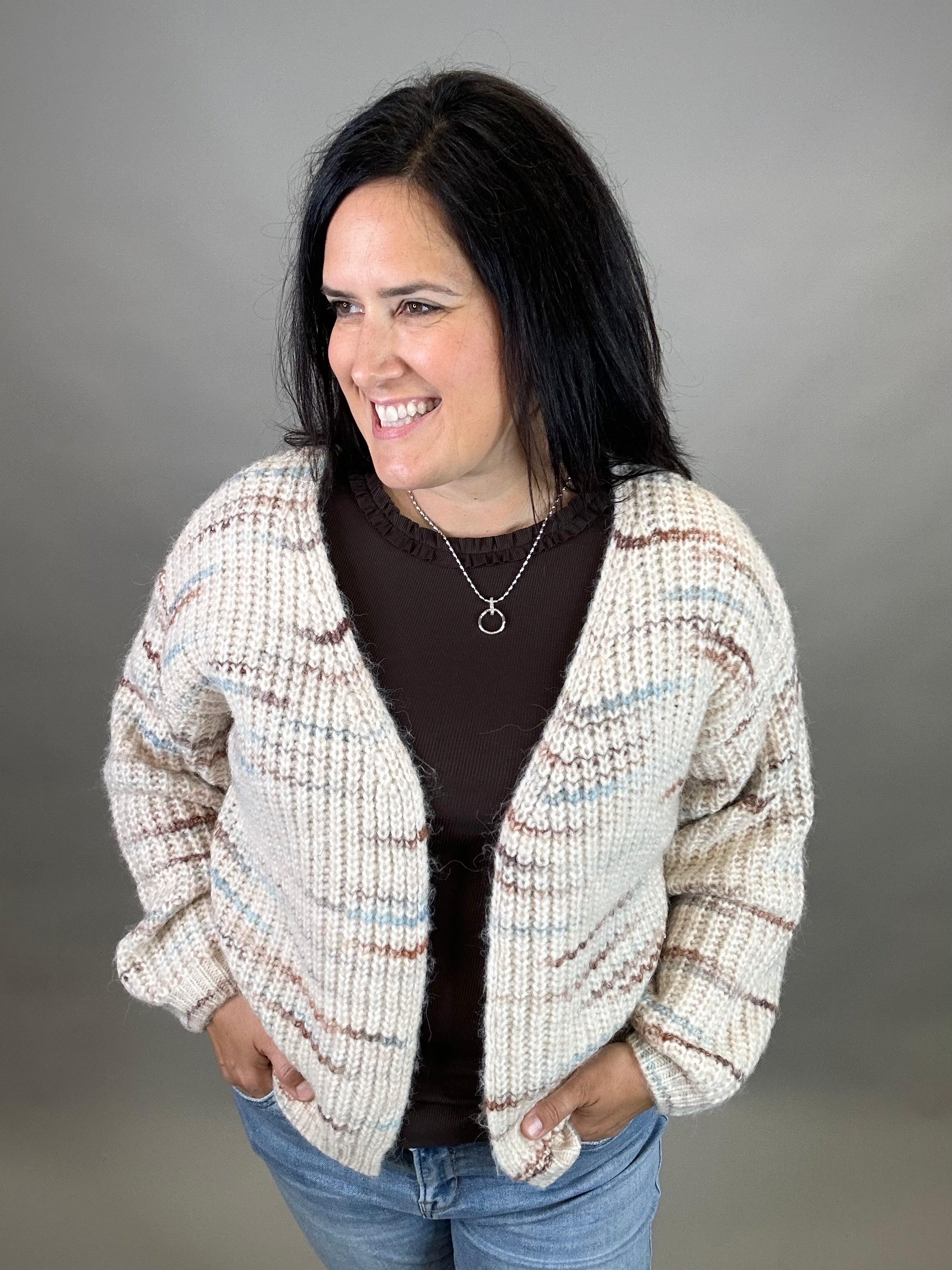 Dorset Balloon Sleeve Cardigan Tops- Cardigans FLAG AND ANTHEM