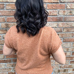 Camel Mock Neck Sweater Vest Top - Sweater STACCATO