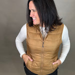 Canvas Brown Pacific Puffer Vest Outerwear - Vest STORM CREEK