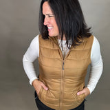 Canvas Brown Pacific Puffer Vest Outerwear - Vest STORM CREEK