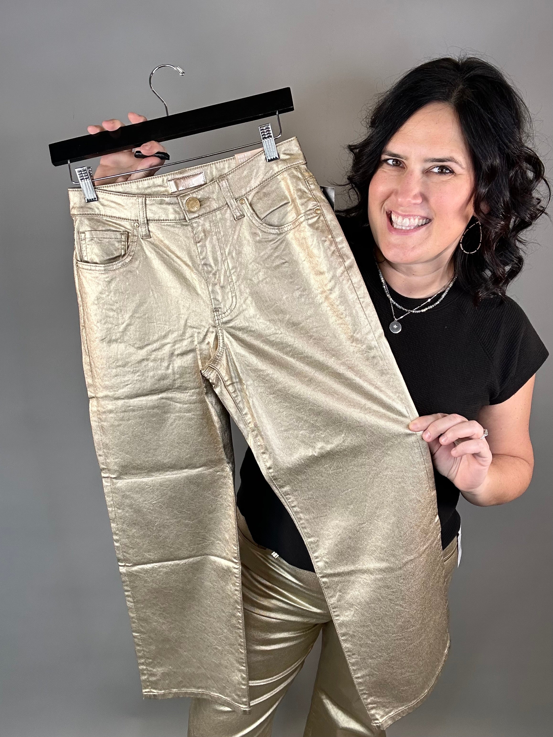 Gold Coated Charlotte Bottoms - Pants KUT FROM THE KLOTH