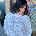 Camo Mock Neck Sweatshirt Top - Sweatshirt BUCKETLIST