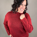 Burgundy Licarayen Mock Pullover Top - Sweater RD International