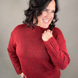 Burgundy Licarayen Mock Pullover Top - Sweater RD International