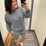 Denim Sailor Cloudy Knit Stripe Shorts Bottoms - Shorts TRES BIEN