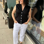 White Charlotte High Rise Jeans Bottom- Pants KUT FROM THE KLOTH