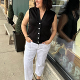 White Charlotte High Rise Jeans Bottom- Pants KUT FROM THE KLOTH