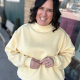 Butter Yellow Reversible Mock Neck