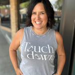 Grey Mineral Washed Touchdown Tank Top Tops- Tanks HRT and LUV