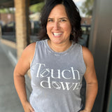 Grey Mineral Washed Touchdown Tank Top Tops- Tanks HRT and LUV