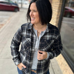 Black, White & Tan Markus Plaid Tops - Button Ups PANACHE