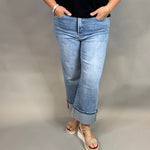 Capri Blue Wide Leg Jeans Bottom- Pants MICA DENIM