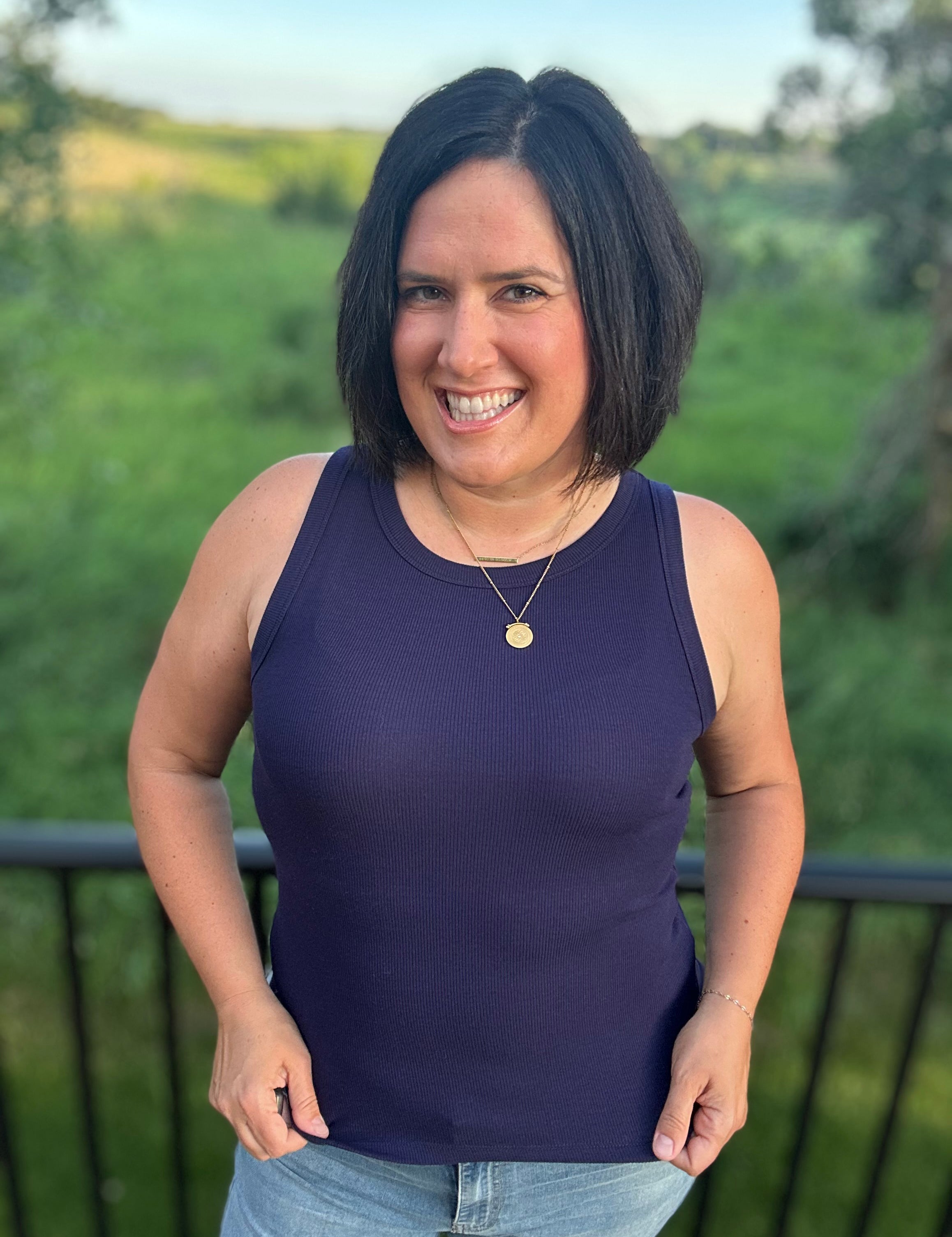 Evening Blue Edlin Tank Tops- Tanks THREAD & SUPPLY