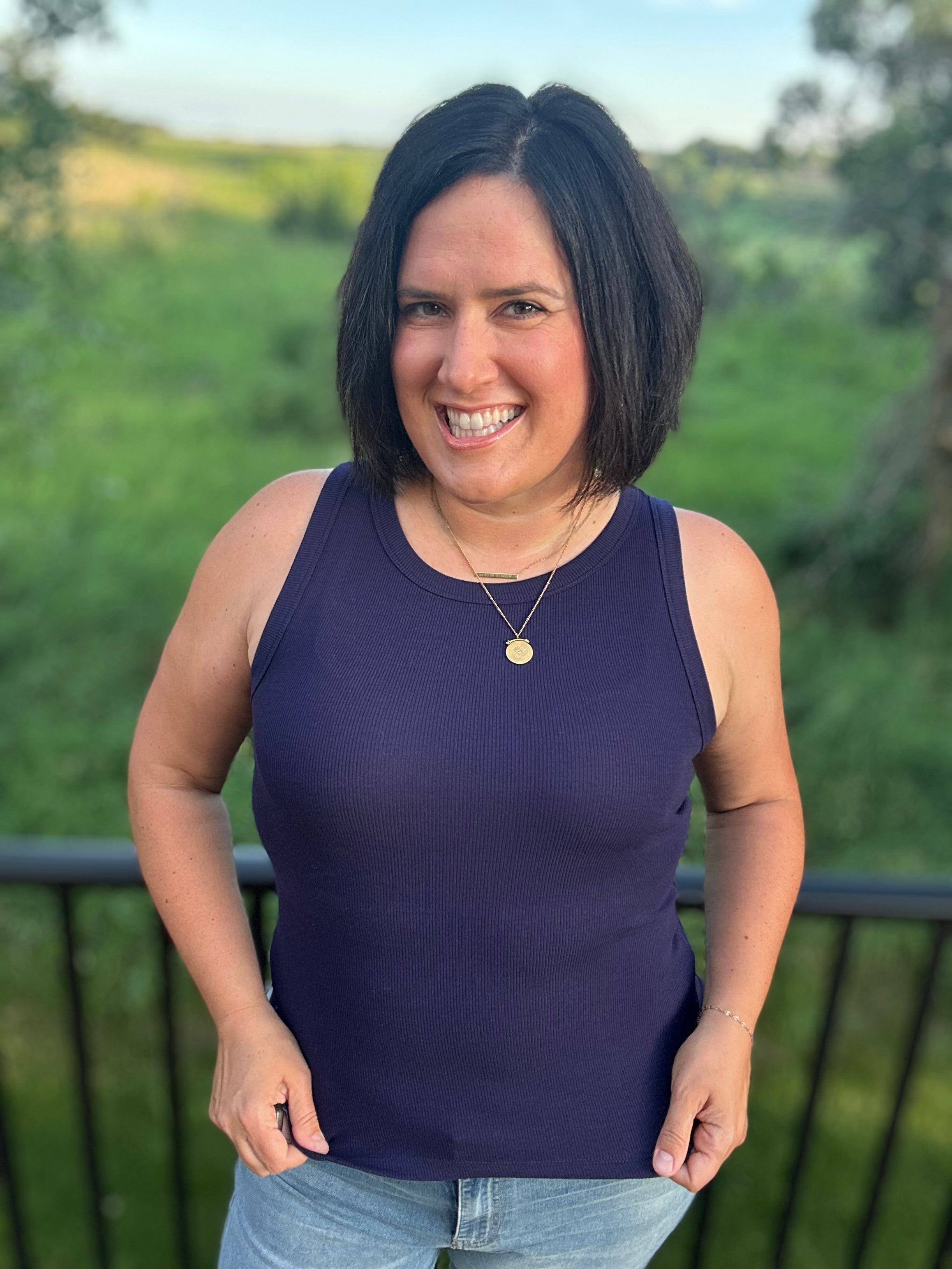 Evening Blue Edlin Tank Tops- Tanks THREAD & SUPPLY