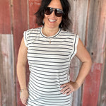 Ivory Black Stripe Avelin Dress Dresses THREAD & SUPPLY