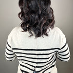 Parley Oatmeal Black Stripe Sweater Top - Sweater VELVET HEART