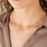 18K Gold Triangle Drop Necklace: Silver Brenda Grands Waterproof Jewelry