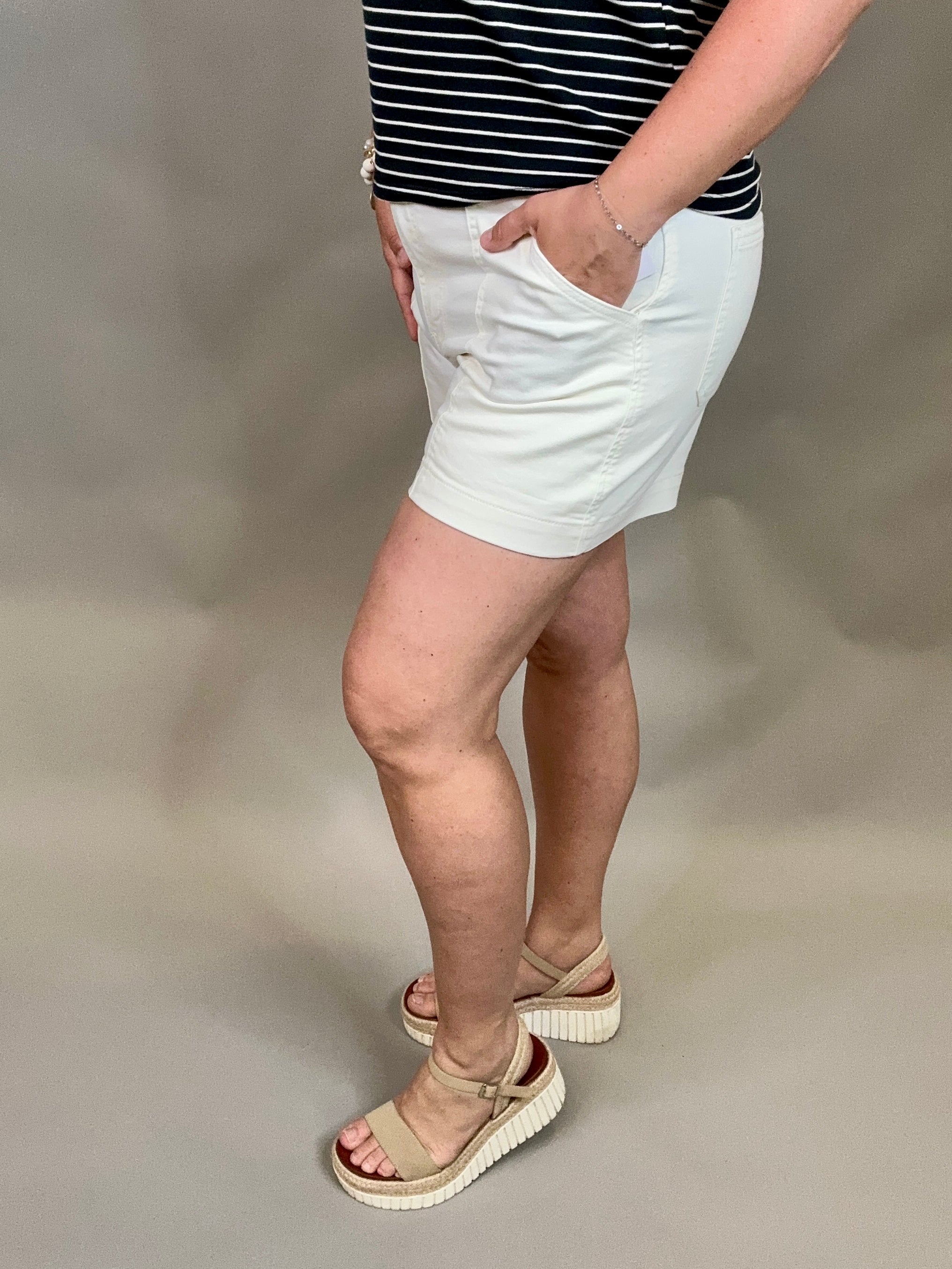 Ecru Jane Short Bottoms - Shorts KUT FROM THE KLOTH