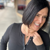 Denning LS Henley in Black Tops- Long Sleeve FLAG AND ANTHEM