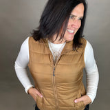 Canvas Brown Pacific Puffer Vest Outerwear - Vest STORM CREEK