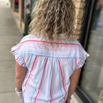Multi-Colored Roseville Button Down Top Tops - Button Ups FLAG AND ANTHEM